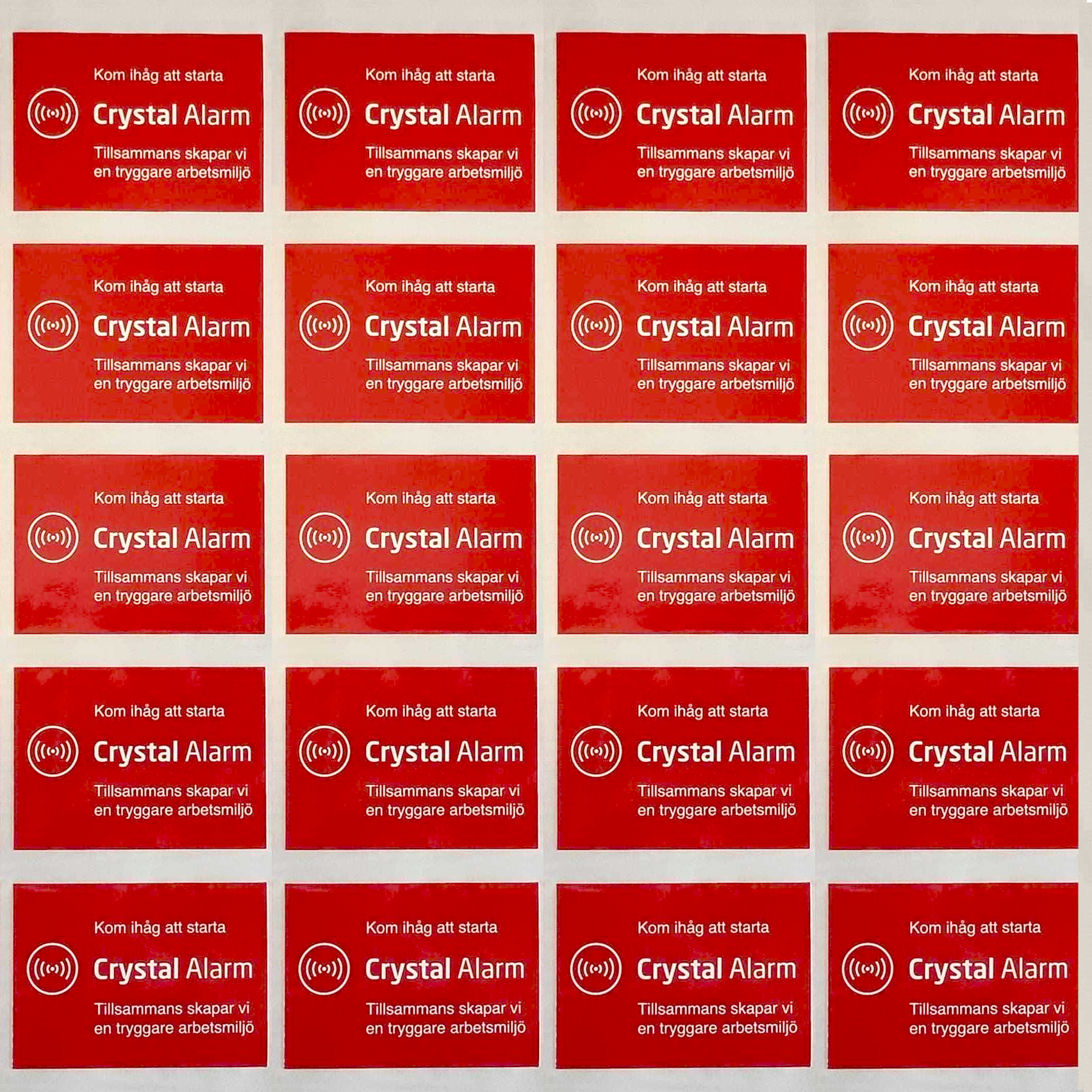 Dekal – Starta Crystal Alarm – (12-pack)